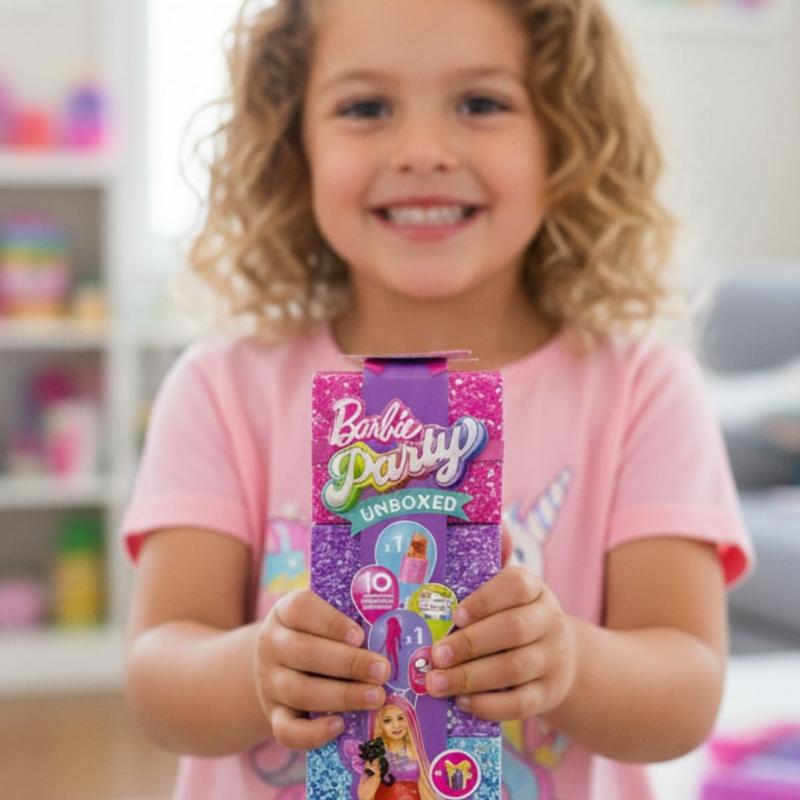 Barbie Party Unboxed Glam Party com 10 surpresas JFY68 - Mattel